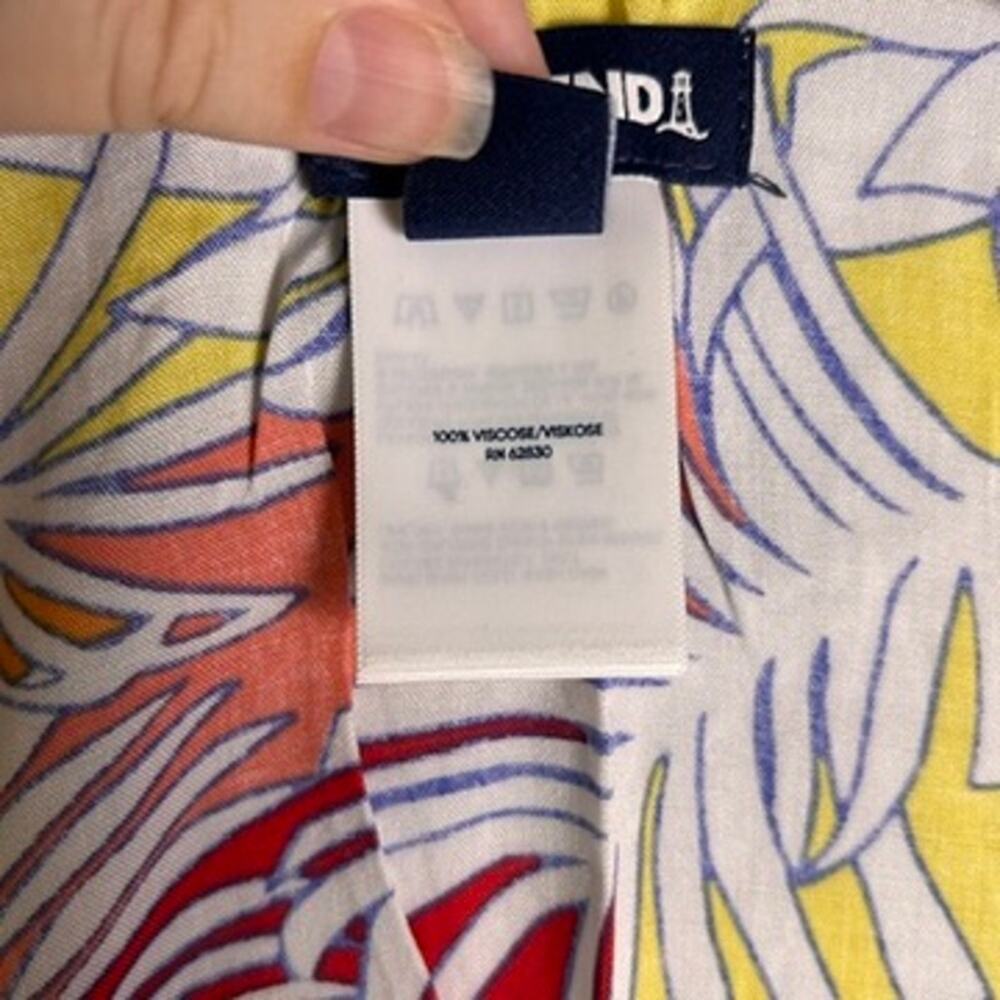 NWOT Lands End Kimono One Size Beach Coverup Tropical Coastal Grandma Resortwear - Picture 3 of 4
